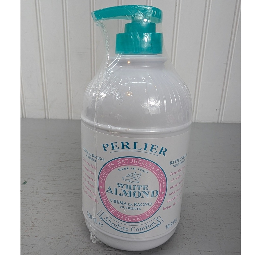 Perlier White Almond Nurturing Bath Cream 16.9 fl oz Made in Italy New Sealed
